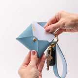 Sky Matte Vachetta Leather Wristlet Wallet Set