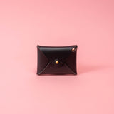 Black Veg Tan Leather Card Wallet