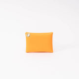 Tangerine Matte Vachetta Leather Card Wallet