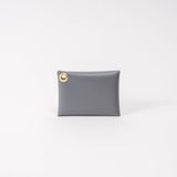 Mountain Gray Pebbled Leather Card Wallet