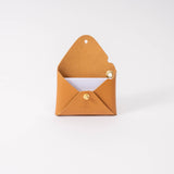 Sandy Tan Pebbled Leather Card Wallet