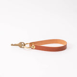 Chestnut Brown Veg Tan Leather Wristlet