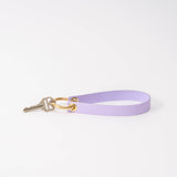 Lilac Purple Pebbled Leather Wristlet