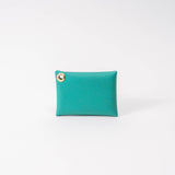 Tropical Teal Saffiano Leather Card Wallet