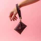 Bordeaux Dollaro Leather Wristlet Wallet Set
