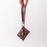 Bordeaux Dollaro Leather Wristlet Wallet Set