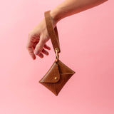 Whiskey Brown Dollaro Leather Wristlet Wallet Set