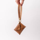 Whiskey Brown Dollaro Leather Wristlet