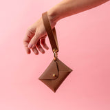 Brownstone Brown Pebbled Leather Wristlet Wallet Set