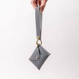 Mountain Gray Pebbled Leather Wristlet Wallet Set