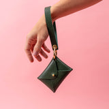 Emerald Dollaro Leather Wristlet Wallet Set