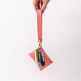 Tropical Teal Pebbled Leather Wristlet Wallet Set