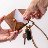 Bordeaux Dollaro Leather Wristlet Wallet Set