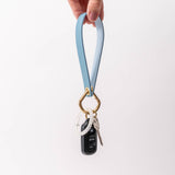 Sky Matte Vachetta Leather Wristlet