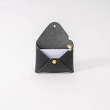 Black Veg Tan Leather Card Wallet