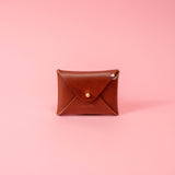 Chestnut Brown Veg Tan Leather Card Wallet