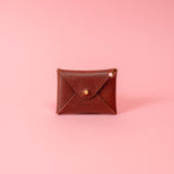 Chestnut Brown Hatch Leather Card Wallet