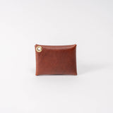 Chestnut Brown Hatch Leather Card Wallet