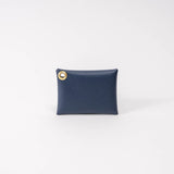 Midnight Blue Pebbled Leather Card Wallet