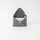 Mountain Gray Pebbled Leather Card Wallet
