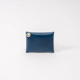 Ocean Blue Veg Tan Leather Card Wallet