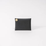 Onyx Black Pebbled Leather Card Wallet