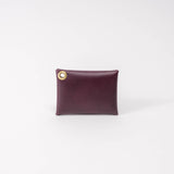 Purple Veg Tan Leather Card Wallet