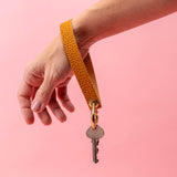 Goldenrod Dollaro Leather Wristlet