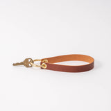 Chestnut Brown Hatch Leather Wristlet