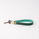 Emerald Green Hatch Leather Wristlet