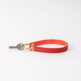 Ruby Red Hatch Leather Wristlet