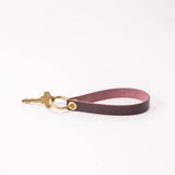 Bordeaux Dollaro Leather Wristlet