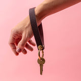 Bordeaux Dollaro Leather Wristlet