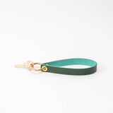 Emerald Dollaro Leather Wristlet