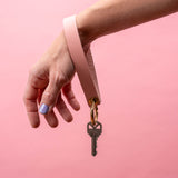 Cherry Blossom Matte Vachetta Leather Wristlet