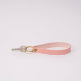 Cherry Blossom Matte Vachetta Leather Wristlet