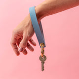 Sky Matte Vachetta Leather Wristlet