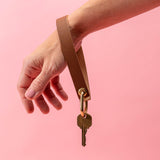 Brownstone Brown Pebbled Leather Wristlet