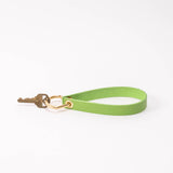Kiwi Pebbled Leather Wristlet