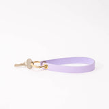 Lilac Purple Pebbled Leather Wristlet