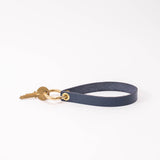 Midnight Blue Pebbled Leather Wristlet