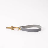 Mountain Gray Pebbled Leather Wristlet