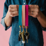 Peacock Matte Vachetta Leather Wristlet